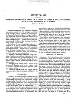 naca-report-417 Pressure Distribution Tests on a Series of Clark Y Biplane Cellules with Special Reference to Stability-1