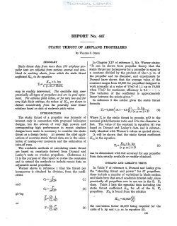 naca-report-447 Static Thrust of Airplane Propellers-1