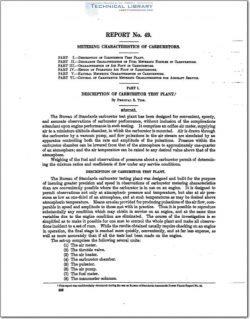 naca-report-49 Metering Characteristics of Carburetors