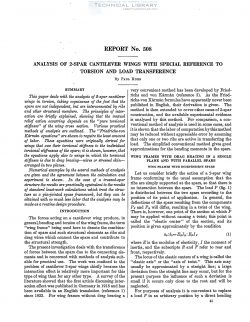 naca-report-508 Analysis of 2-Spar Cantilever Wings with Special Reference to Torsion and Load Transference-1