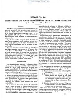 naca-report-684 Static Thrust and Power Characteristics of Six Full Scale Propellers-1