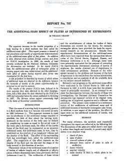 naca-report-707 The Additional Mass Effect of Plates as Determined by Experiments-1