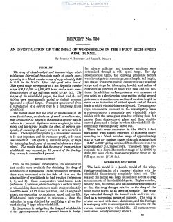 naca-report-730 An Investigation of the Drag od Windshields in the 8 foot High Speed Wind Tunnel-1