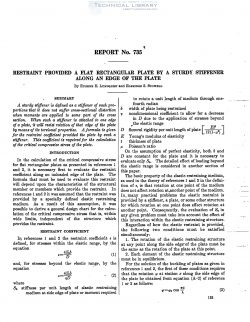 naca-report-735 Restraint Proveded a Flat Rectangular Plate vy a Sturdy Stiffener Along an Edge of the Plate-1