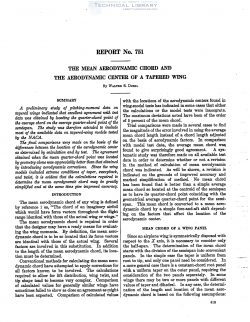 naca-report-751 The Mean Aerodynamic Chord and the Aerodynamic Center of a Tapered Wing-1