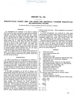 naca-report-765 Exhaust Stack Nozzle Area and Shape for Individual Cylinder Exhaust Gas Jet Propulsion System-1