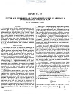 naca-report-846 Flutter and Oscillating Air Force Calculations for an Airfoil in a Two Dimensional Supersonic Flow-1