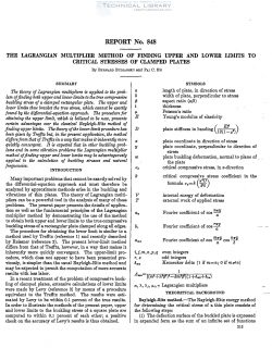 naca-report-848 The Lagrangian Multiplier Method of Finding Upper and Lower Limits to Critical Stresses of Clamped Plates-1