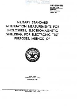 mil-std-285-attenuation-measurements-for-enclosures-electromagnetic-shielding-for-electronic-test-purposes-method-of-1