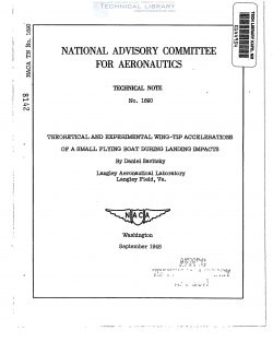 naca-tn-1690-theoretical-and-experimental-wing-tip-accelerations-of-a-small-flying-boat-during-landing-impacts-1
