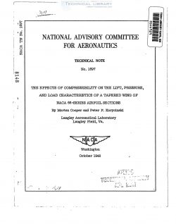 naca-tn-1697-the-effects-of-compressibility-on-the-lift-pressure-and-load-characteristics-of-a-tapered-wing-of-naca-66-1