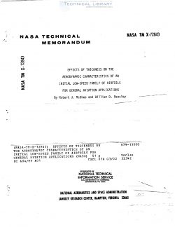of memorandum a characteristics pdf Abbott Ltd. SEZC NASA Aerospace : TM 72843 X