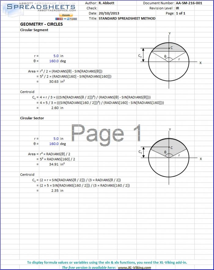 Circular Segments and Sectors