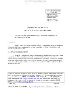 Grease Mil Spec Chart