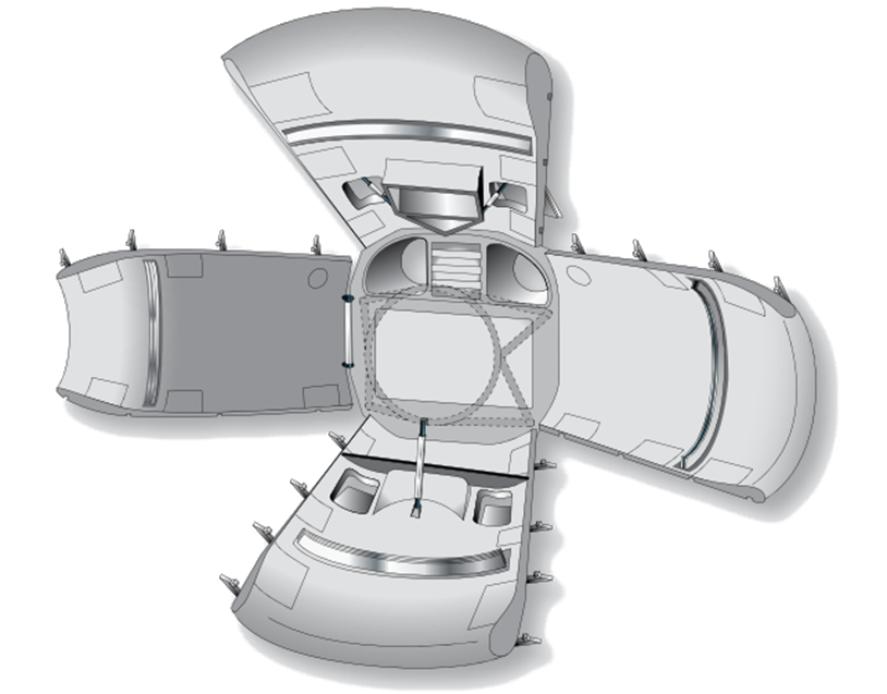 2 Nacelle Pylon Struts for RC Plane FSEN ■ 2 Engine Nacelle Inlets 