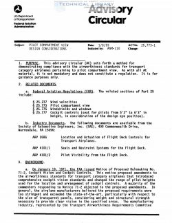 AC-25773-1 Pilot Compartment View Design Considerations