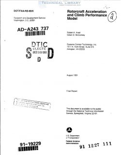 AD-A243737 Rotorcraft Acceleration and Climb Performance Model