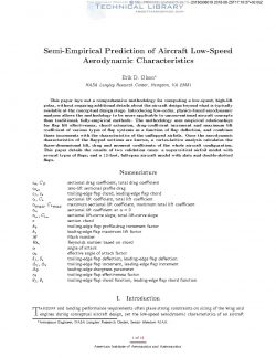 AIAA Semi-Empirical Prediction of Aircraft Low-Speed Aerodynamic Characteristics