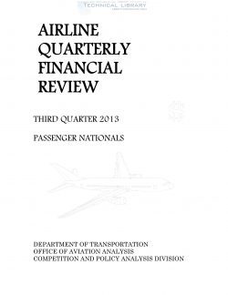 Airline Quarterly Financial Review - Third Quarter 2013 - Passenger Nationals