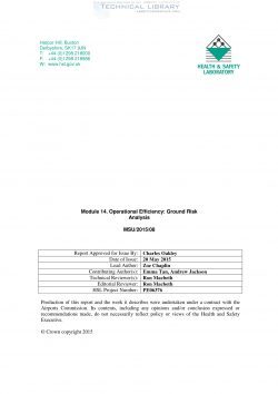 Airports Commission - Module 14; Operational Efficiency - Ground Risk Analysis - May 2015