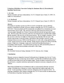 Evaluation of Molybate Conversion Coatings for Aluminum Alloys by Electrochemical Impedance Spectroscopy