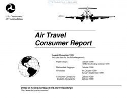 FAA - Air Travel Consumer Report - December 1999