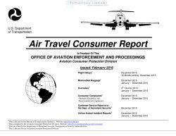 FAA - Air Travel Consumer Report - February 2016