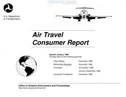 FAA - Air Travel Consumer Report - January 1999
