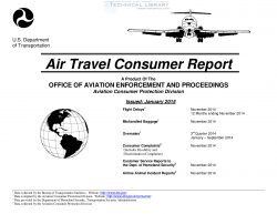 FAA - Air Travel Consumer Report - January 2015