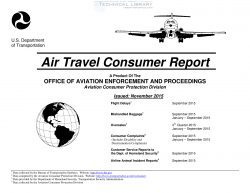 FAA - Air Travel Consumer Report - November 2015