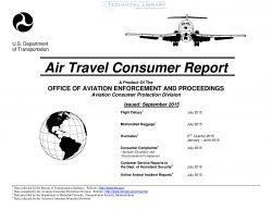 FAA - Air Travel Consumer Report - September 2015