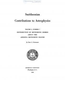 J. S. Rinehart - Distribution of Meteoritic Debris about the Arizona Meteorite Crater - 1958