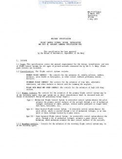 MIL-F-18372 Flight Control Systems-Design, Installation and Test of Aircraft