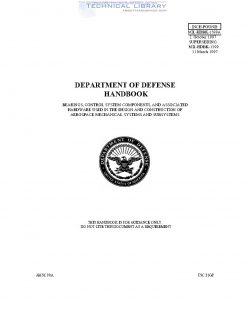 MIL-HDBK-1599A Bearings, Control System Components, and Associated Hardware used in the Design and Construction of Aerospace Mechanical Systems and Subsystems