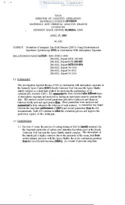 NASA-94-2082 Evaluation of Inorganic Zinc-Rich Primers (ZRP