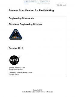 NASA-PRC-9002K Process Specification for Part Marking
