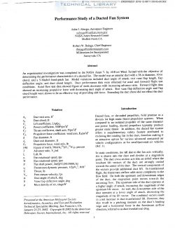 Performance Study of a Ducted Fan System