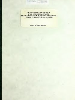 W. R. Hanley - The Development and Evaluation of an Experimental Apparatus for the Investigation of Fastener Pull Through Failure in Graphite Epoxy Laminates - 1979